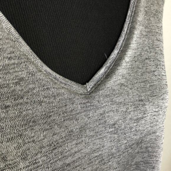 WHBM gray silver metallic v neck layered tunic top size Extra Small XS - Picture 7 of 16